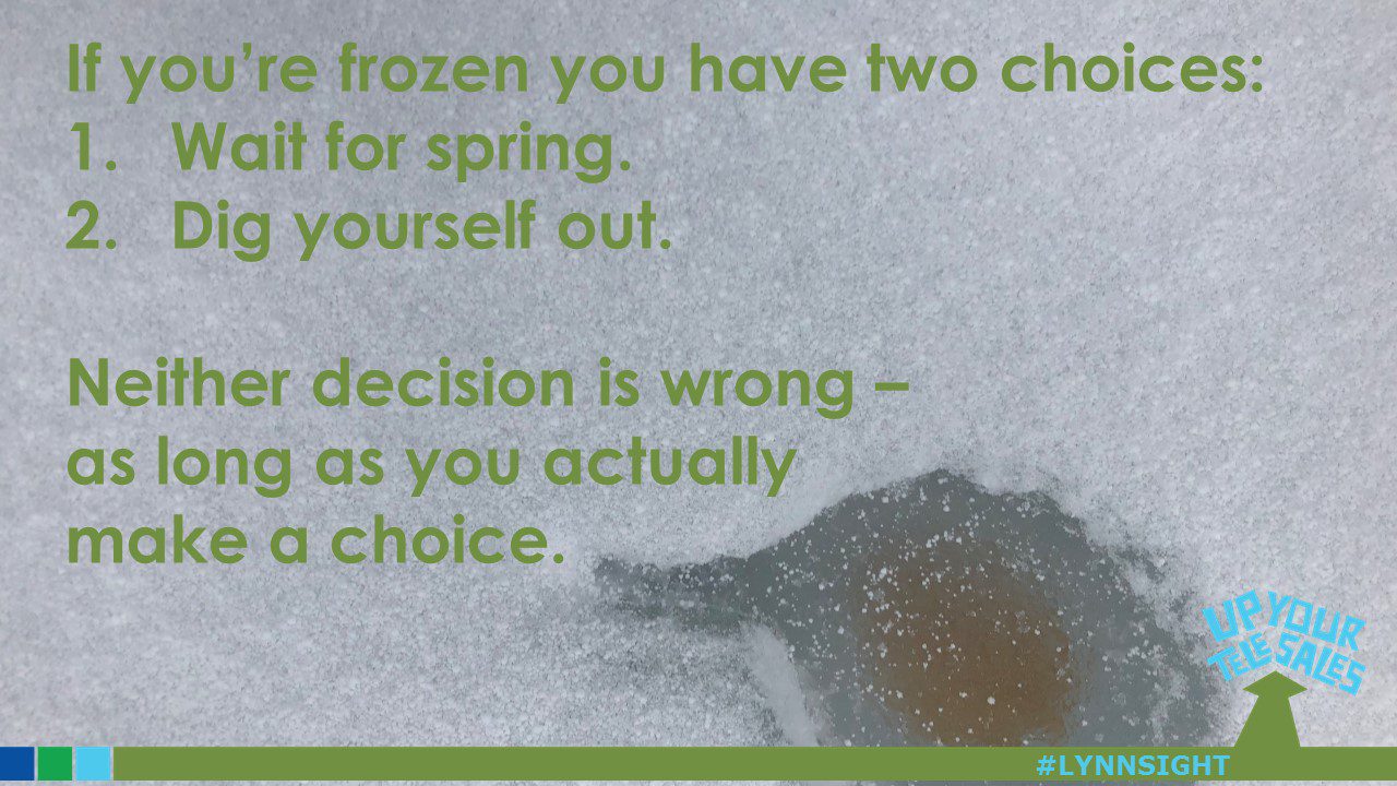When you’re frozen – make a choice