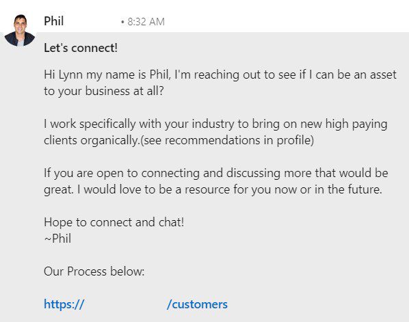 LinkedIn: This is NOT personalized