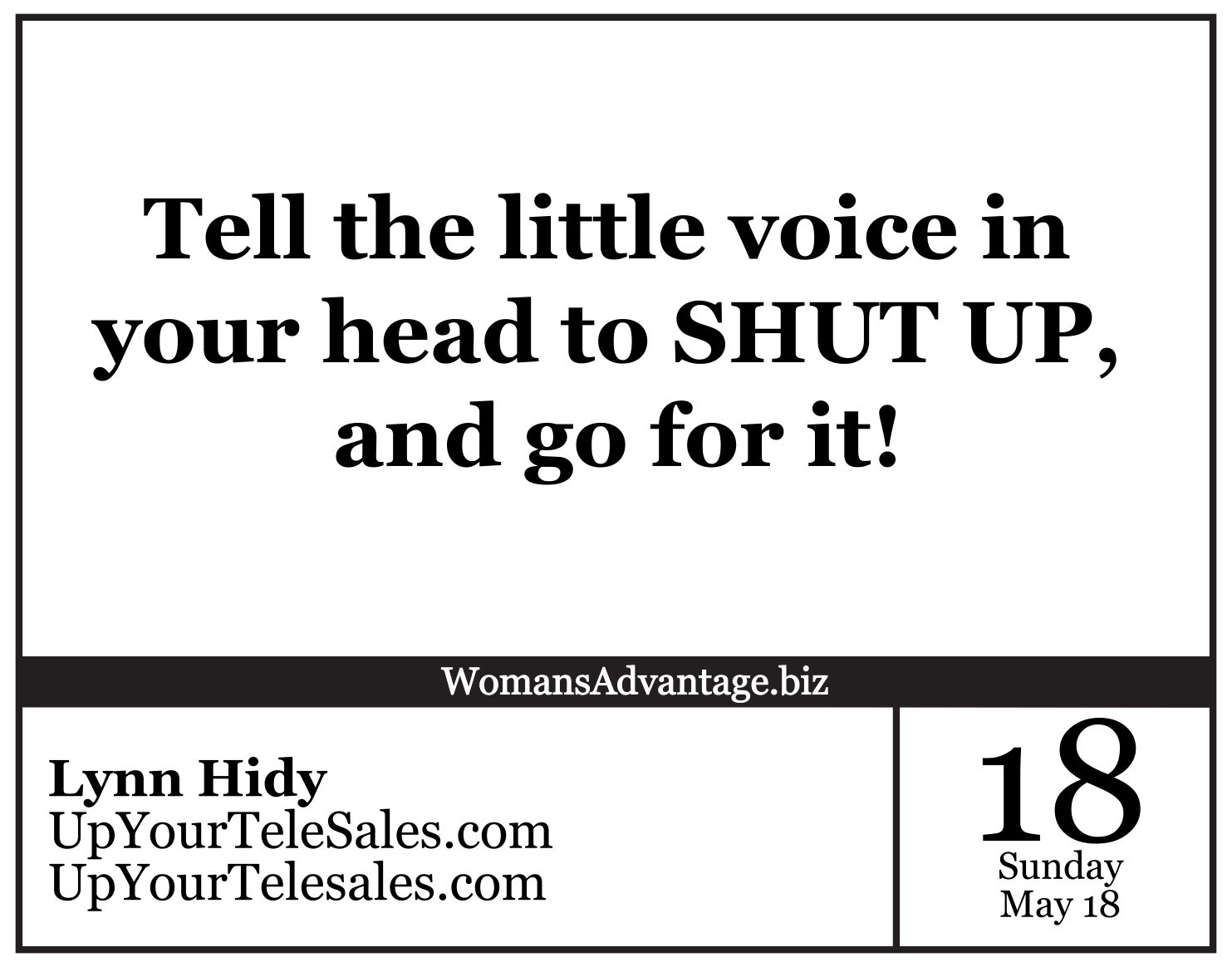 It’s Monday… GO FOR IT