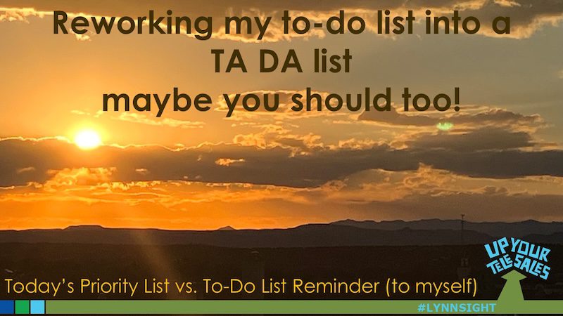 Priority List vs. To-Do List Reminder (to myself)